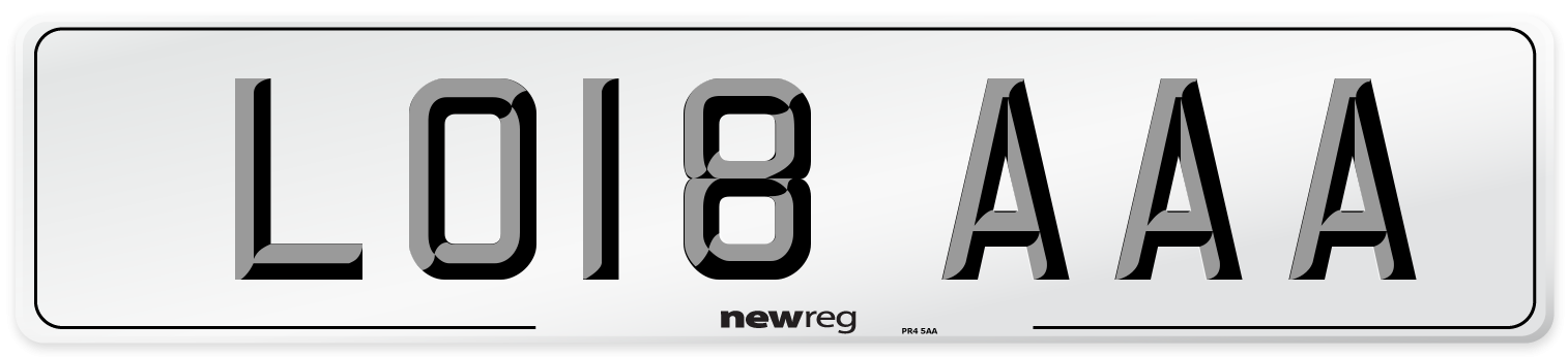 LO18 AAA Number Plate from New Reg